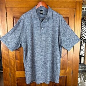 FootJoy Men's Heathered Blue Golf Polo Shirt SZ XL Short Sleeve Athletic Preppy